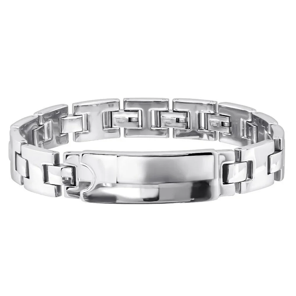 Stainless Steel Plain Chain Bracelet for Men | 8.5